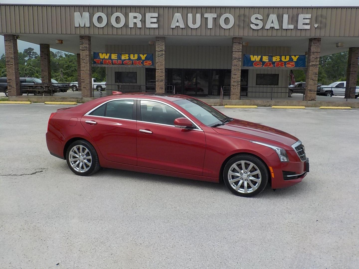 2017 Red /Black Cadillac ATS (1G6AH5RX7H0) , located at 1617 W Church Street, Livingston, TX, 77351, (936) 327-3600, 30.710995, -94.951157 - WOW!! LOW LOW MILES!! Come check it out! - Photo#0